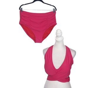 Blooming Jelly Pink Bikini NWT Size XXL Fuchsia Pink Bikini with Ruched Bottom